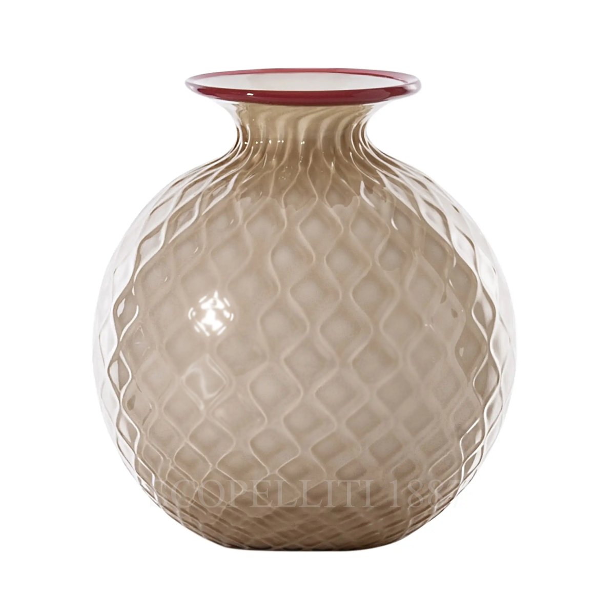 Venini Venini Vase Monofiore Balloton Milk Moka Large 1
