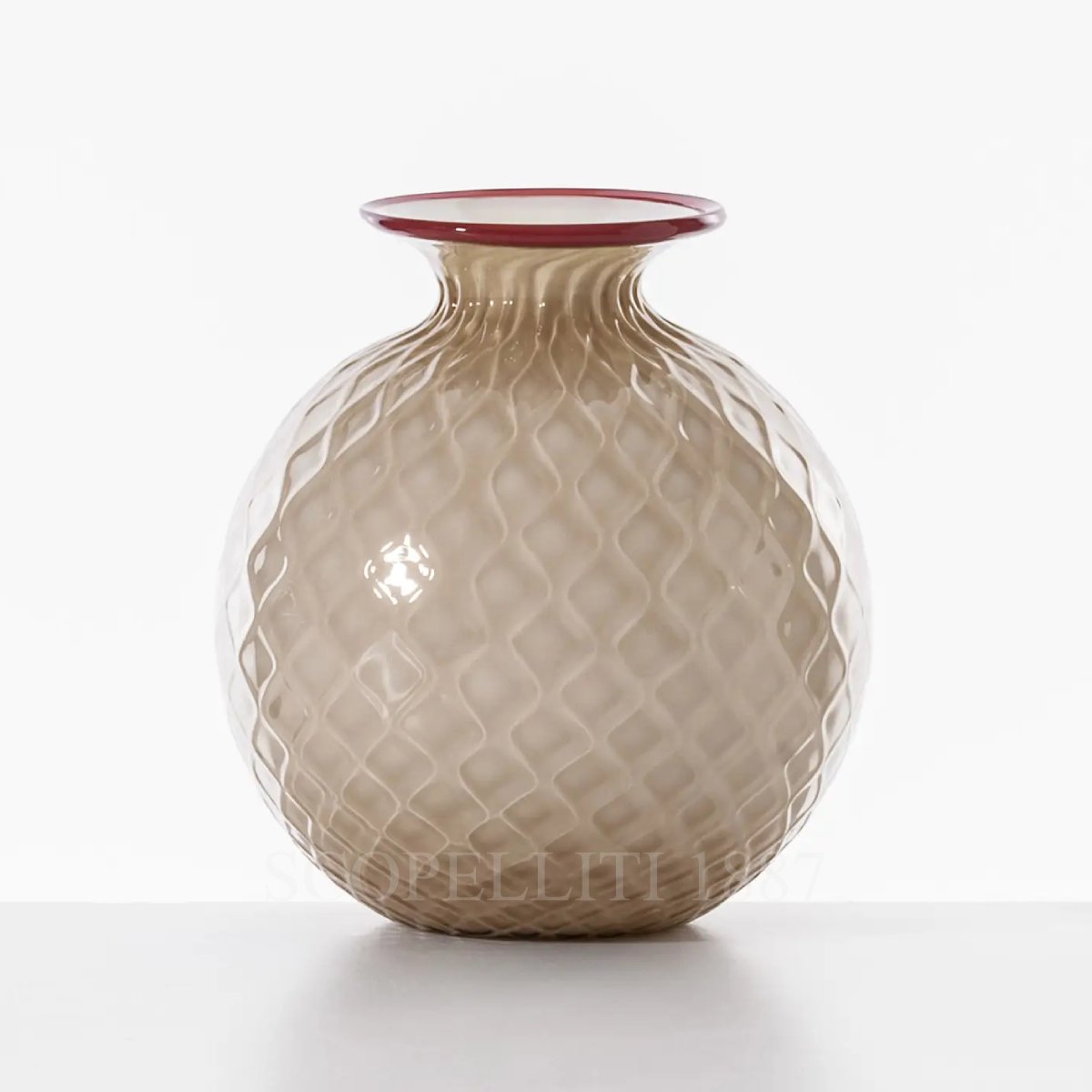Venini Venini Vase Monofiore Balloton Milk Moka Large 2