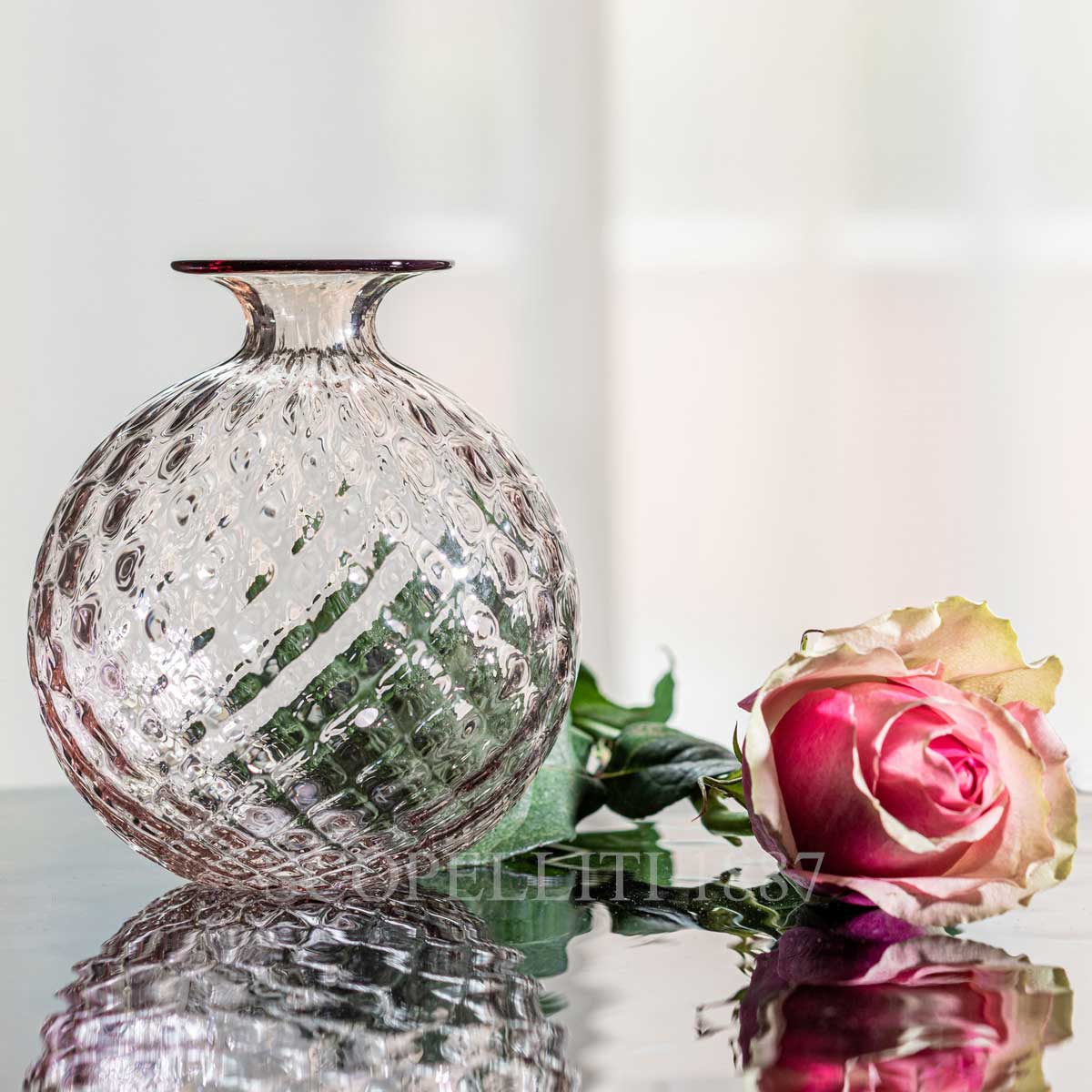 Venini Venini Monofiore Balloton Vase Large Powder Pink 2