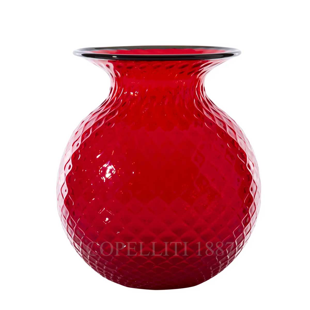 Venini Venini Monofiore Balloton Fiori Vase Large Red 1