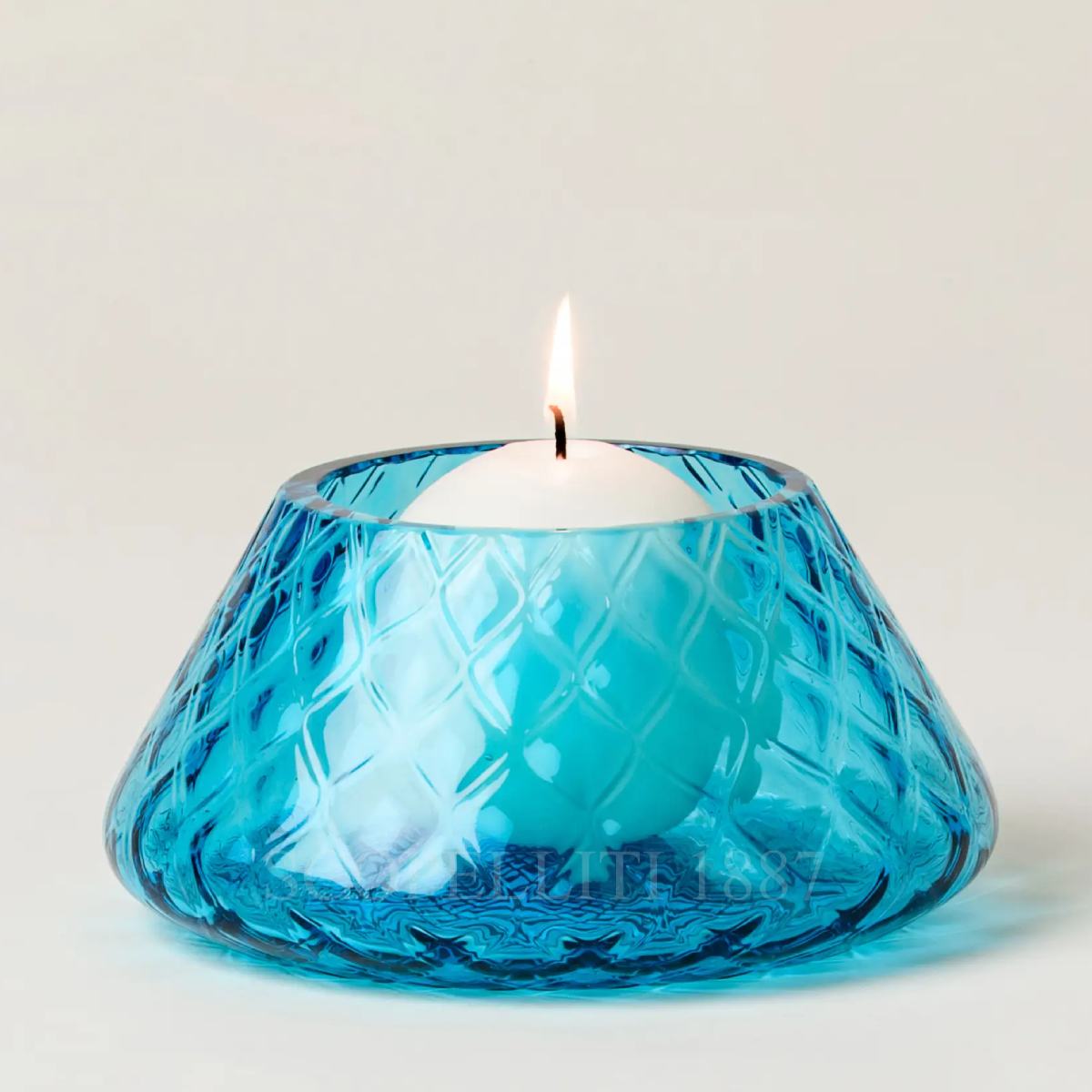 Venini Venini Candleholder Lele Aquamarine 2