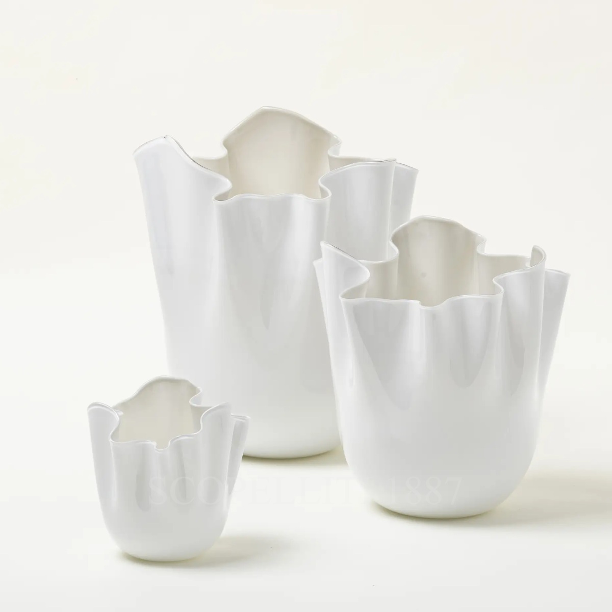 Venini Venini Fazzoletto Vase Snow Medium 2