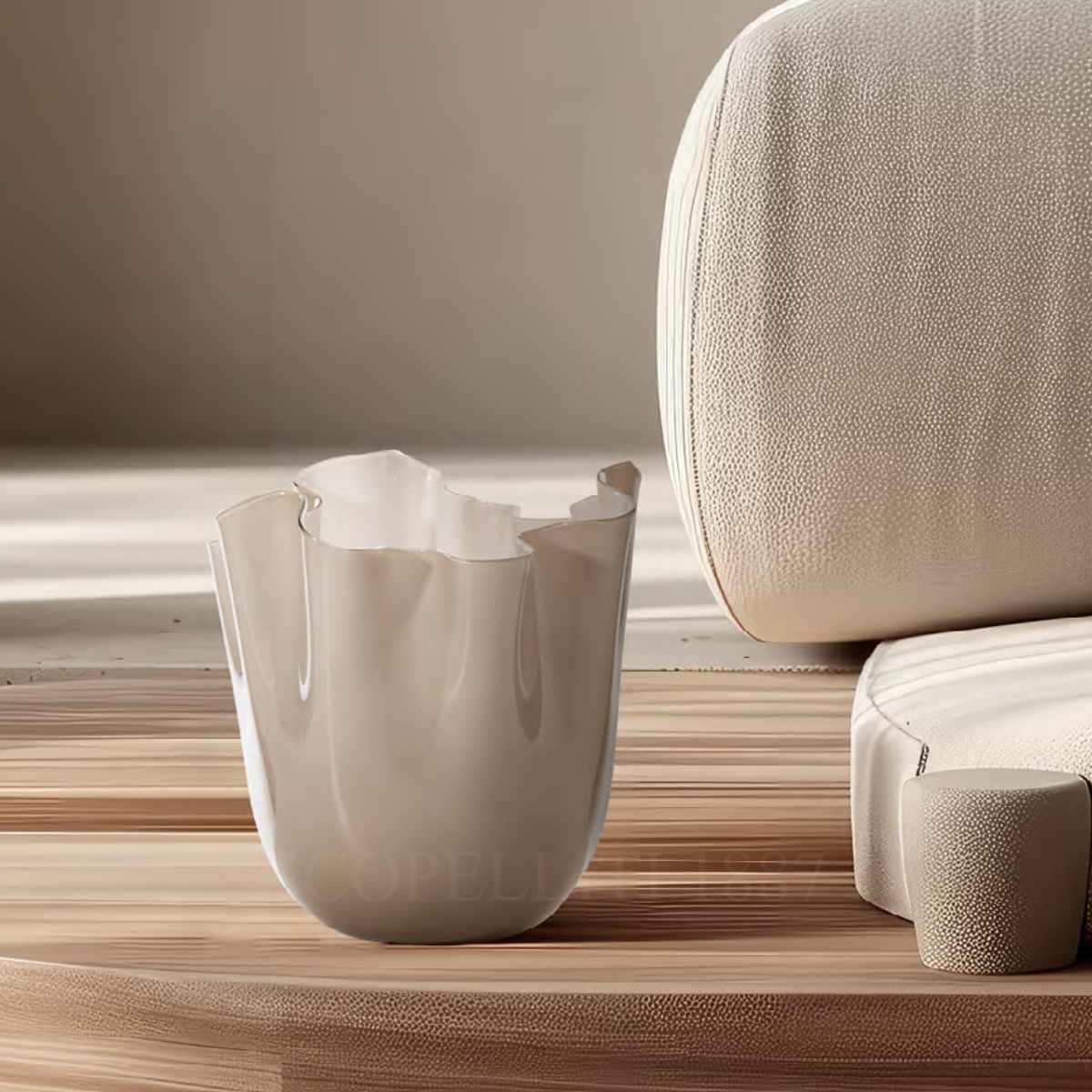 Venini Venini Fazzoletto Vase Medium Moka 2