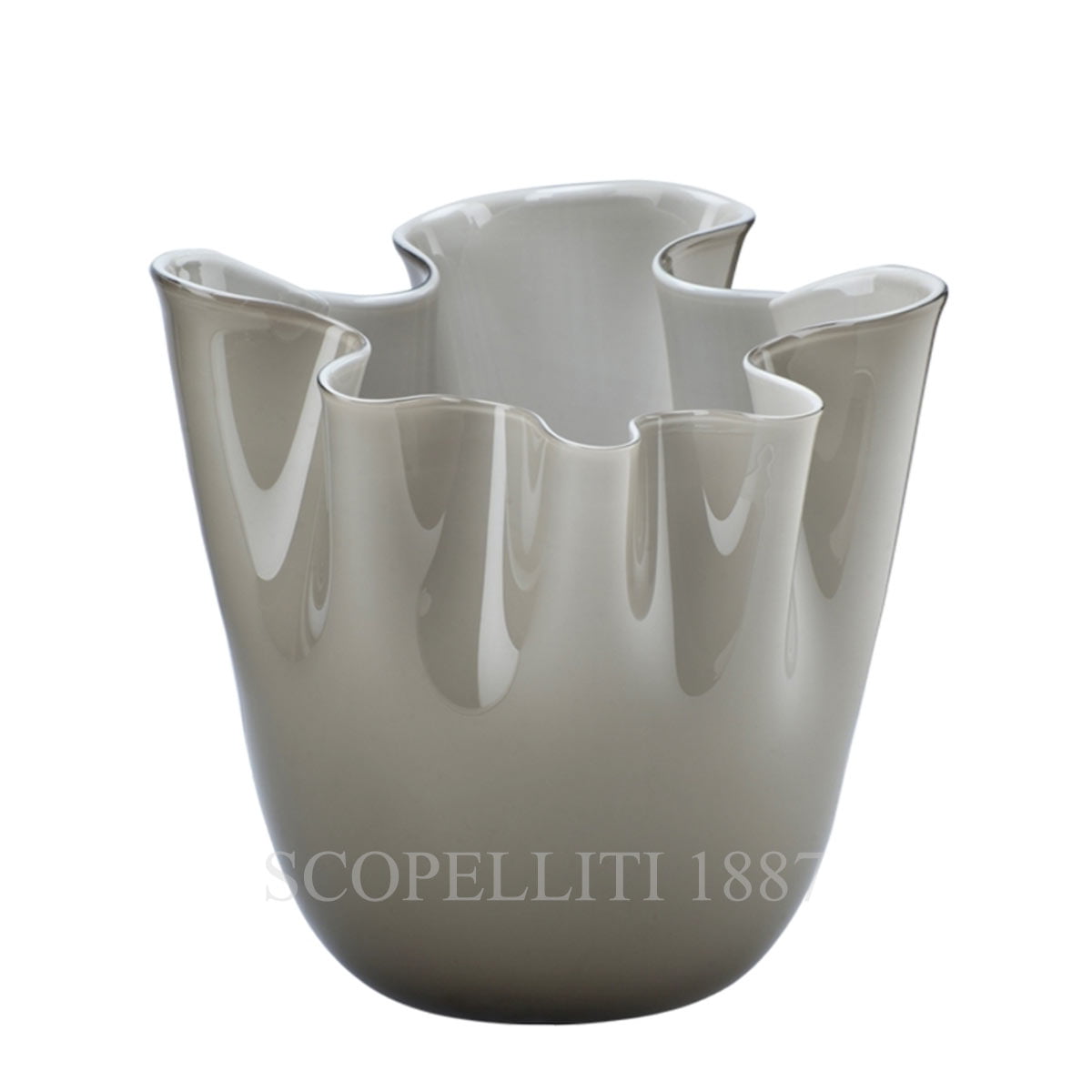 Venini Venini Fazzoletto Vase Medium Taupe 1
