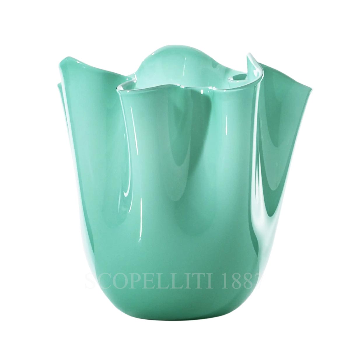 Venini Venini Fazzoletto Vase Medium Mint Green 1
