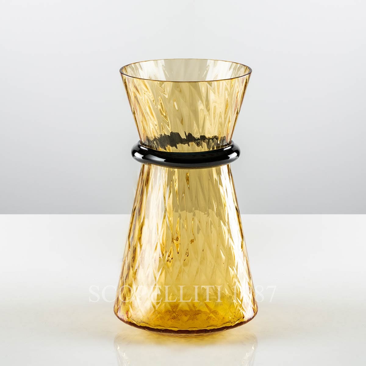 Venini Venini Tiara Balloton Vase Amber Large 1