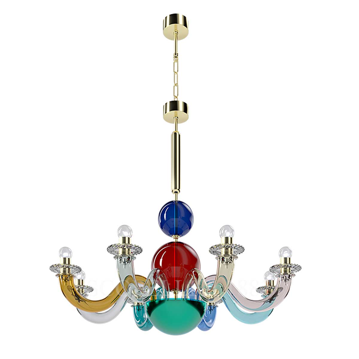 Venini Venini Gio Ponti 8 Lights Chandelier 1