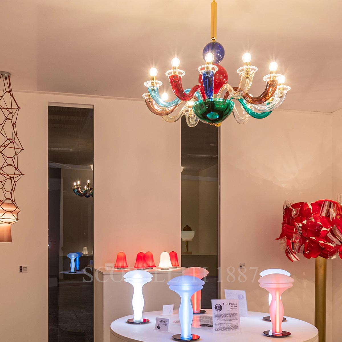 Venini Venini Gio Ponti 8 Lights Chandelier 2