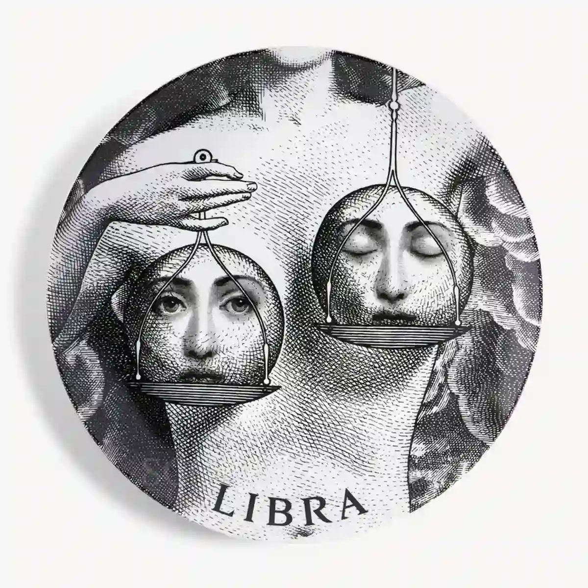 Fornasetti Fornasetti Plate Tema e Variazioni Zodiaco Libra n.354 1