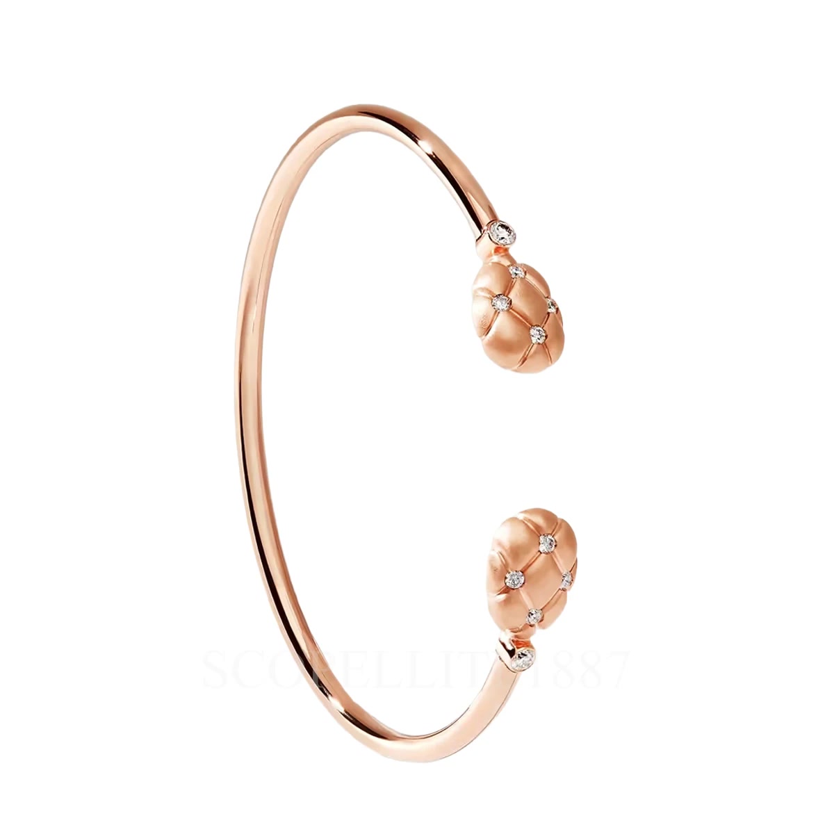 Fabergé Fabergé Treillage Rose Gold Quilted Open Bracelet 1