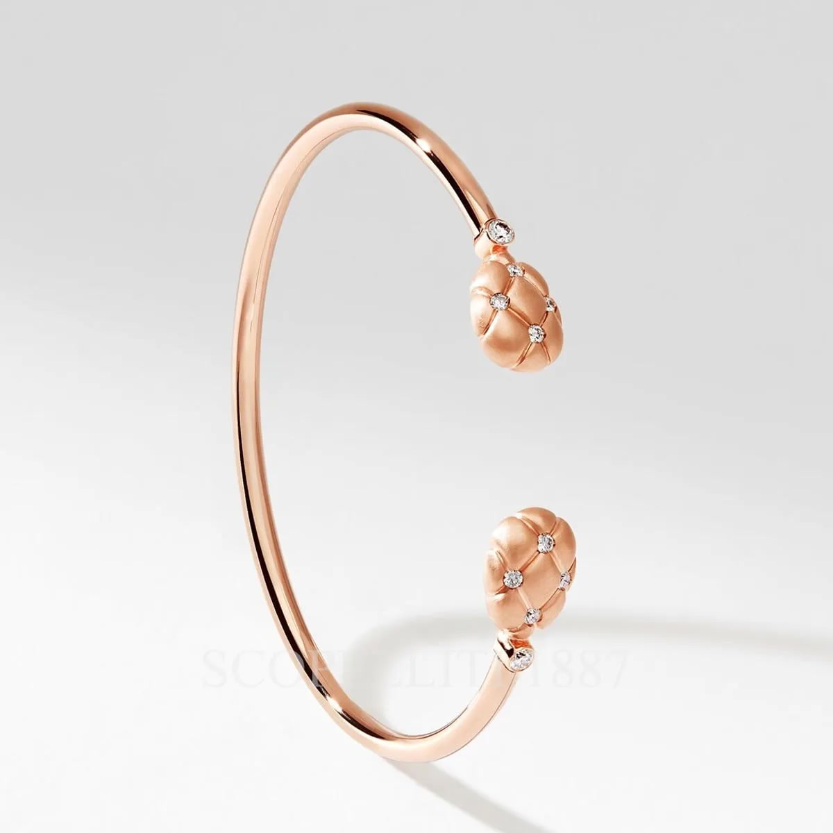 Fabergé Fabergé Treillage Rose Gold Quilted Open Bracelet 2