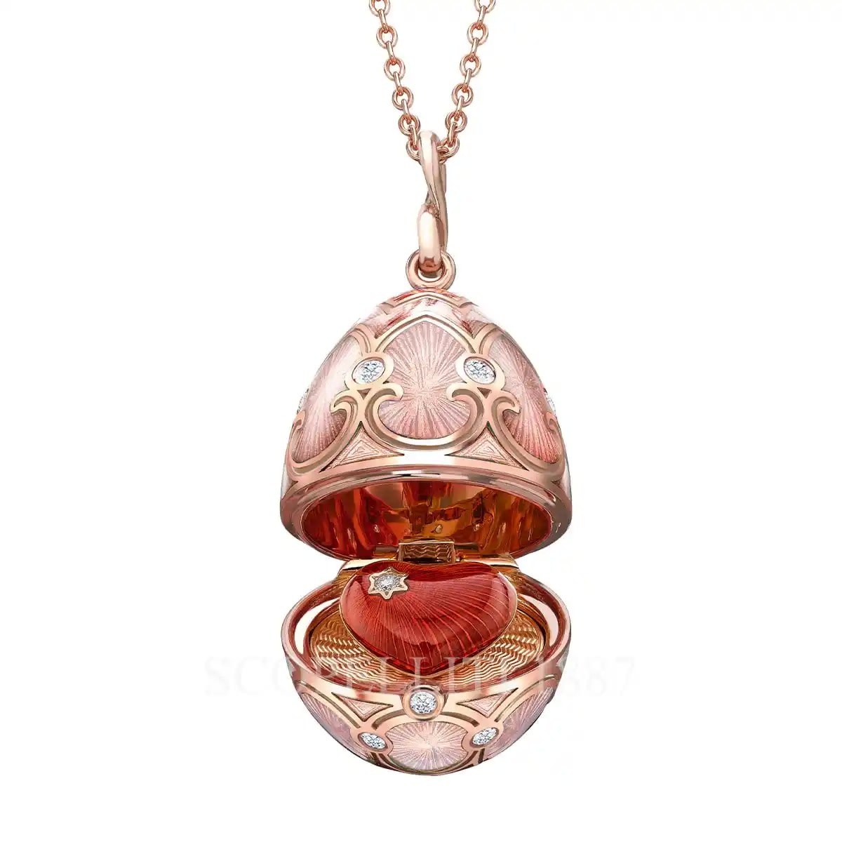 Fabergé Fabergé Heritage Heart Surprise Egg Pendant Rose Gold 1