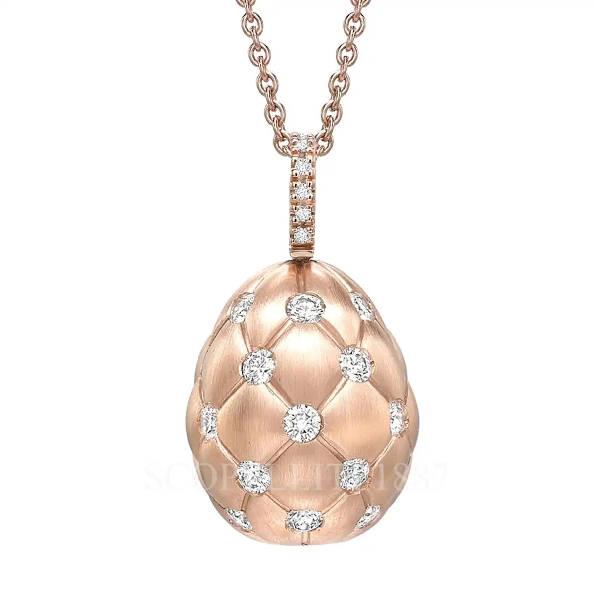 Fabergé Fabergé Heritage Quilted Egg Pendant Rose Gold 1