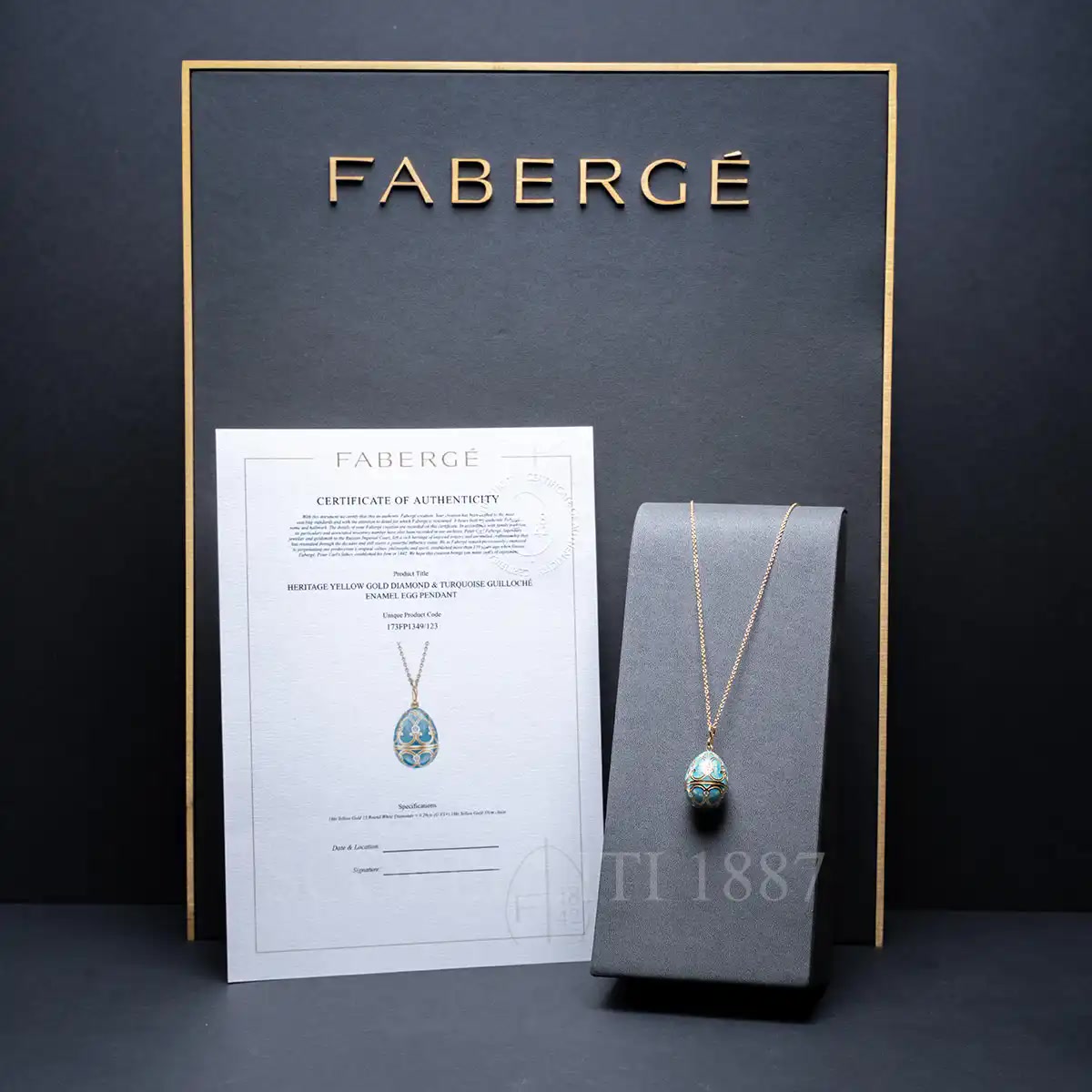 Fabergé Fabergé Heritage Egg Pendant Turquoise 2