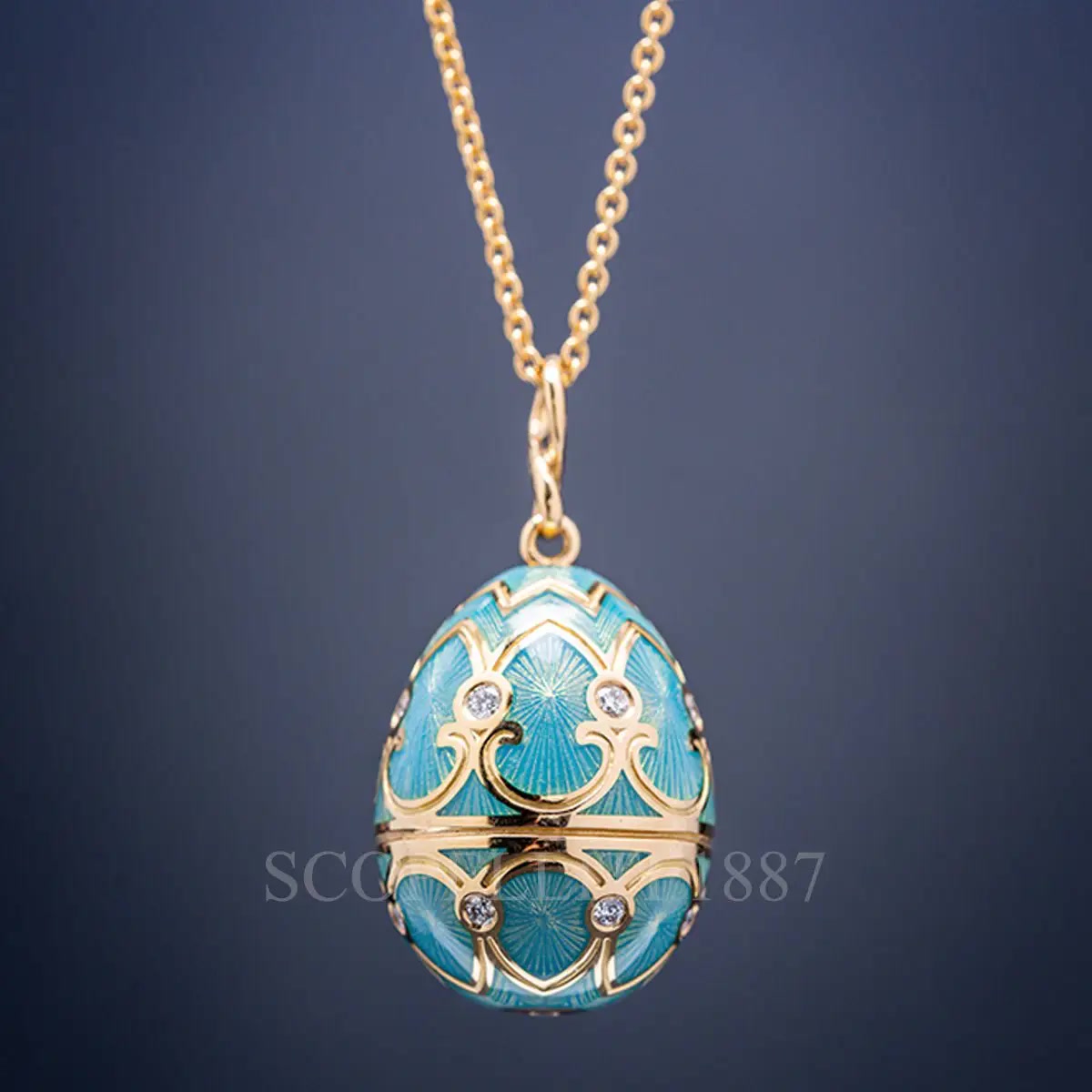Fabergé Fabergé Heritage Egg Pendant Turquoise 3