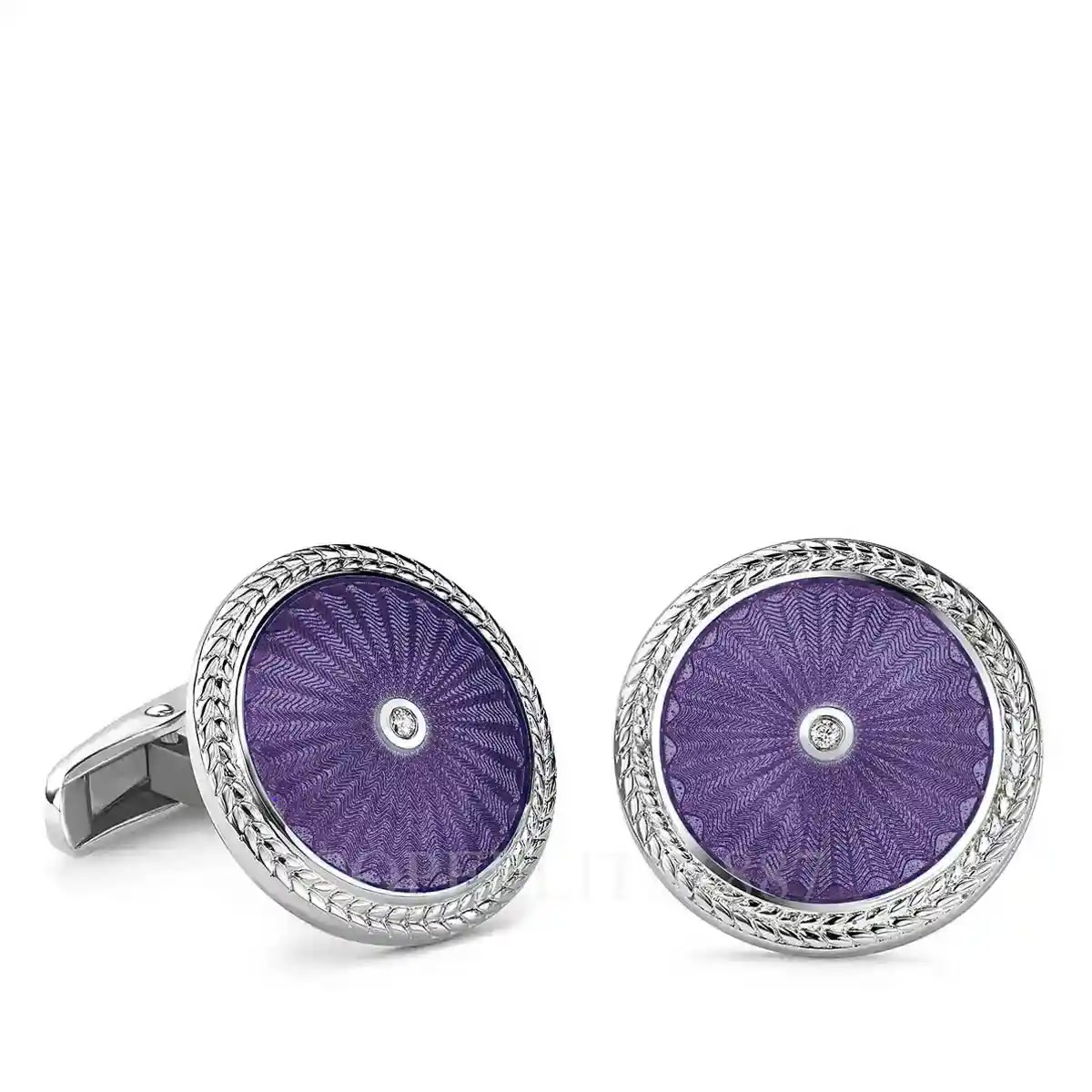 Fabergé Fabergé Purple Sterling Silver Cufflinks 1