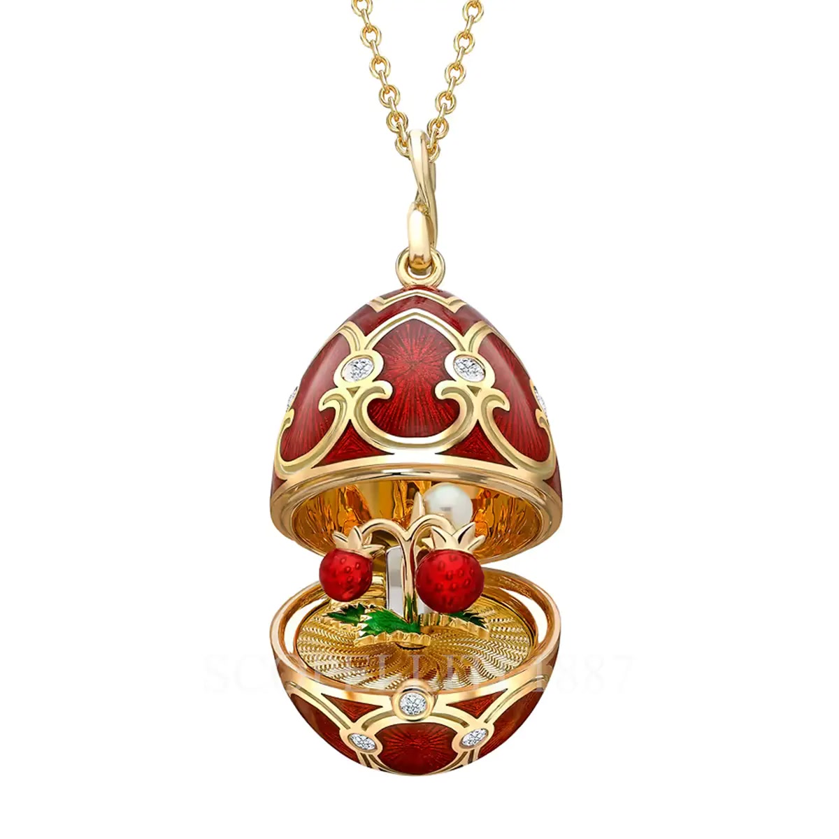 Fabergé Fabergé Heritage Strawberry Surprise Egg Pendant 1
