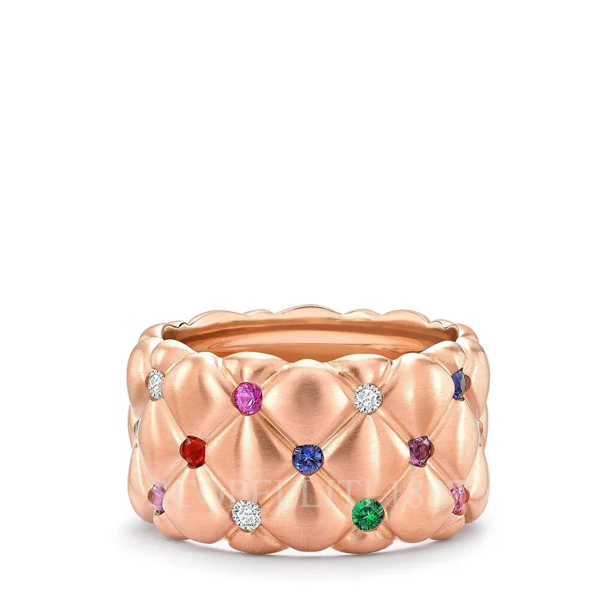 Fabergé Fabergé Treillage Rose Gold Multicoloured Ring 1