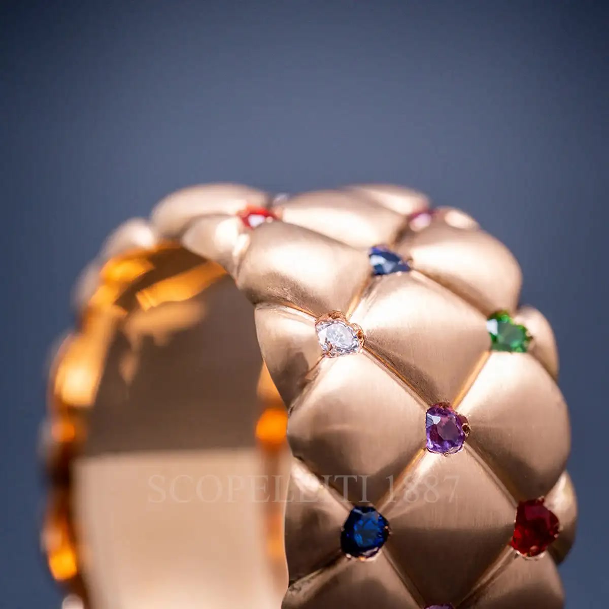 Fabergé Fabergé Treillage Rose Gold Multicoloured Ring 2