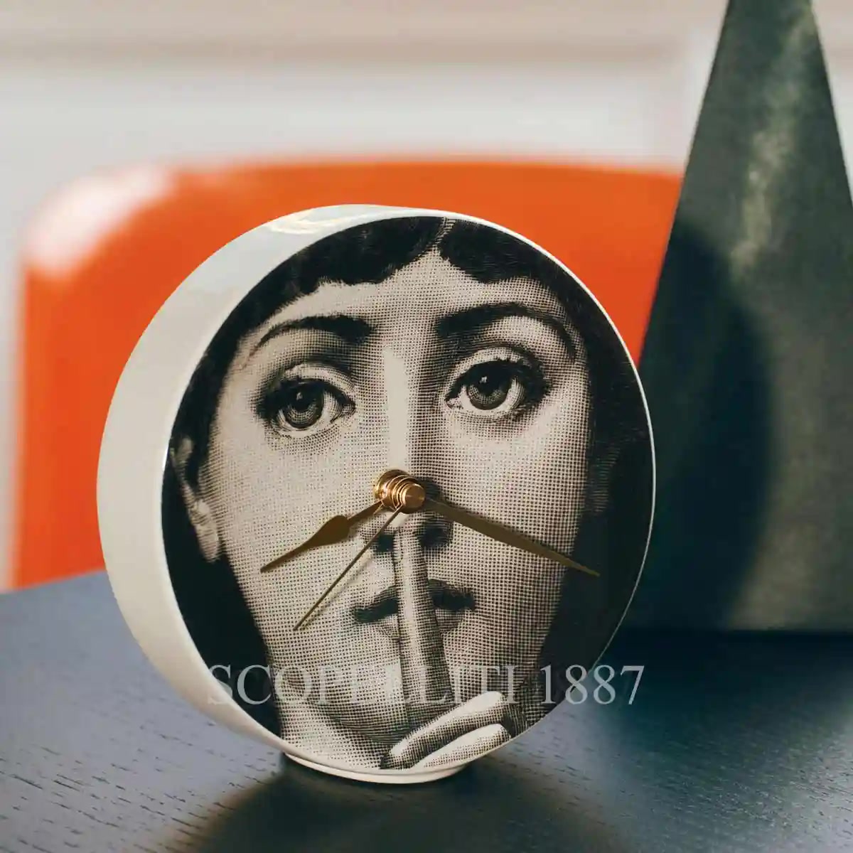 Fornasetti Fornasetti Table Clock Silenzio 2