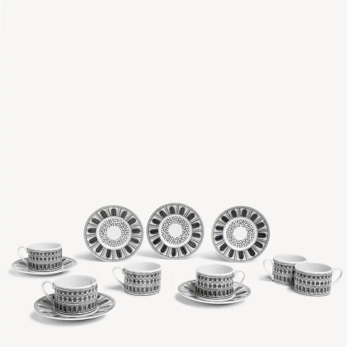 Fornasetti Fornasetti Tea Cup and Saucer Architettura - Set of 6 2