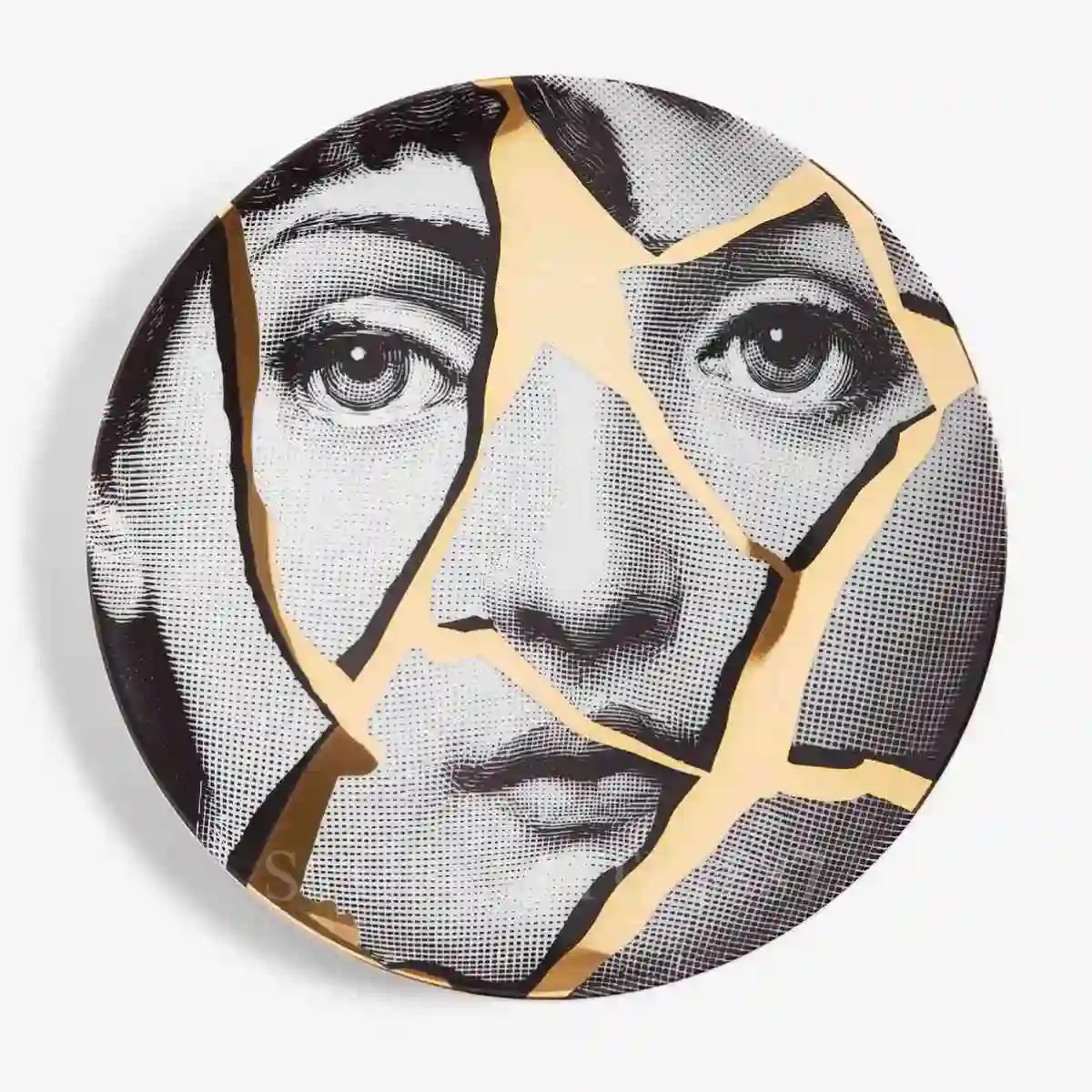 Fornasetti Fornasetti Plate Tema e Variazioni n.2 Gold 1