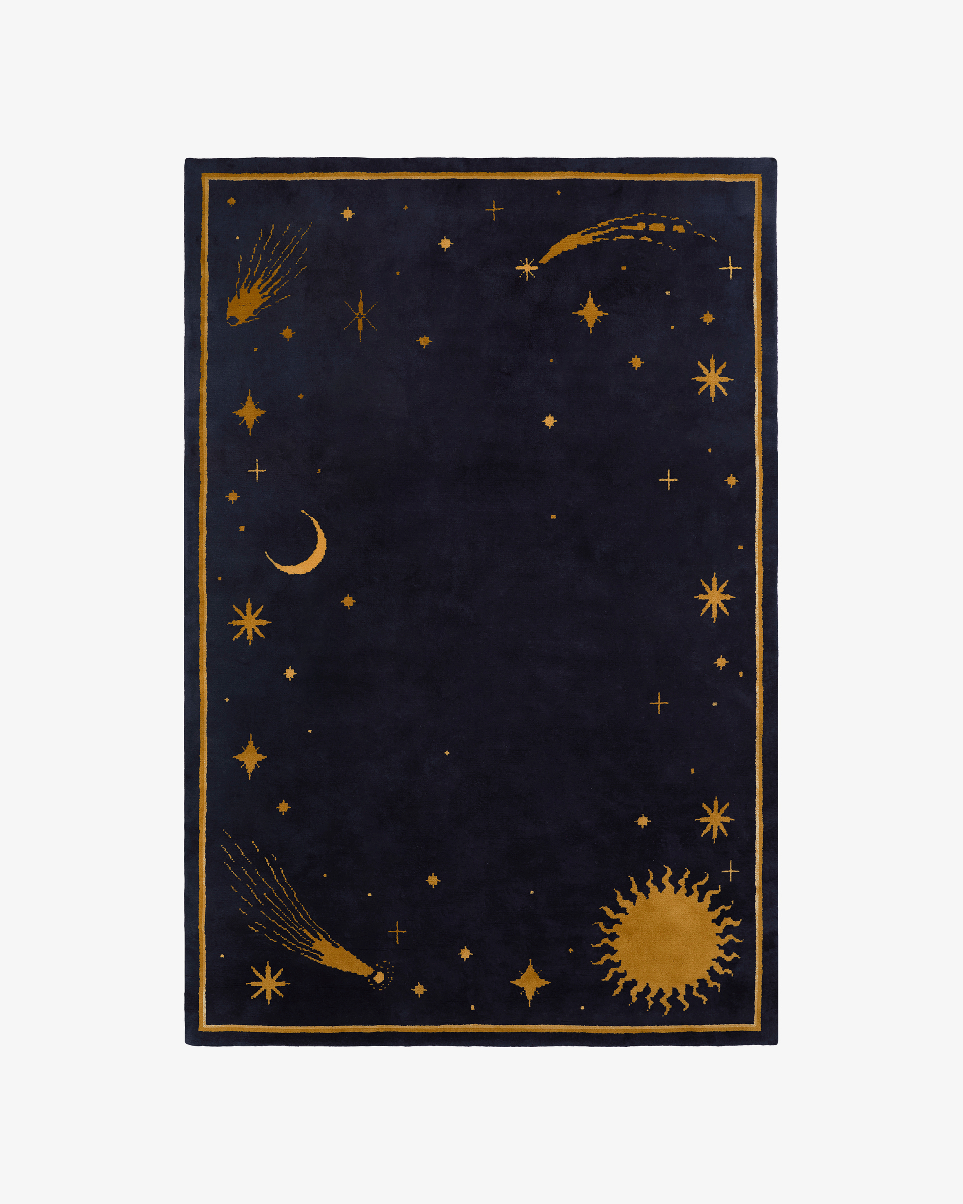 Nordic Knots Celestial – Deep Navy/Ochre 1