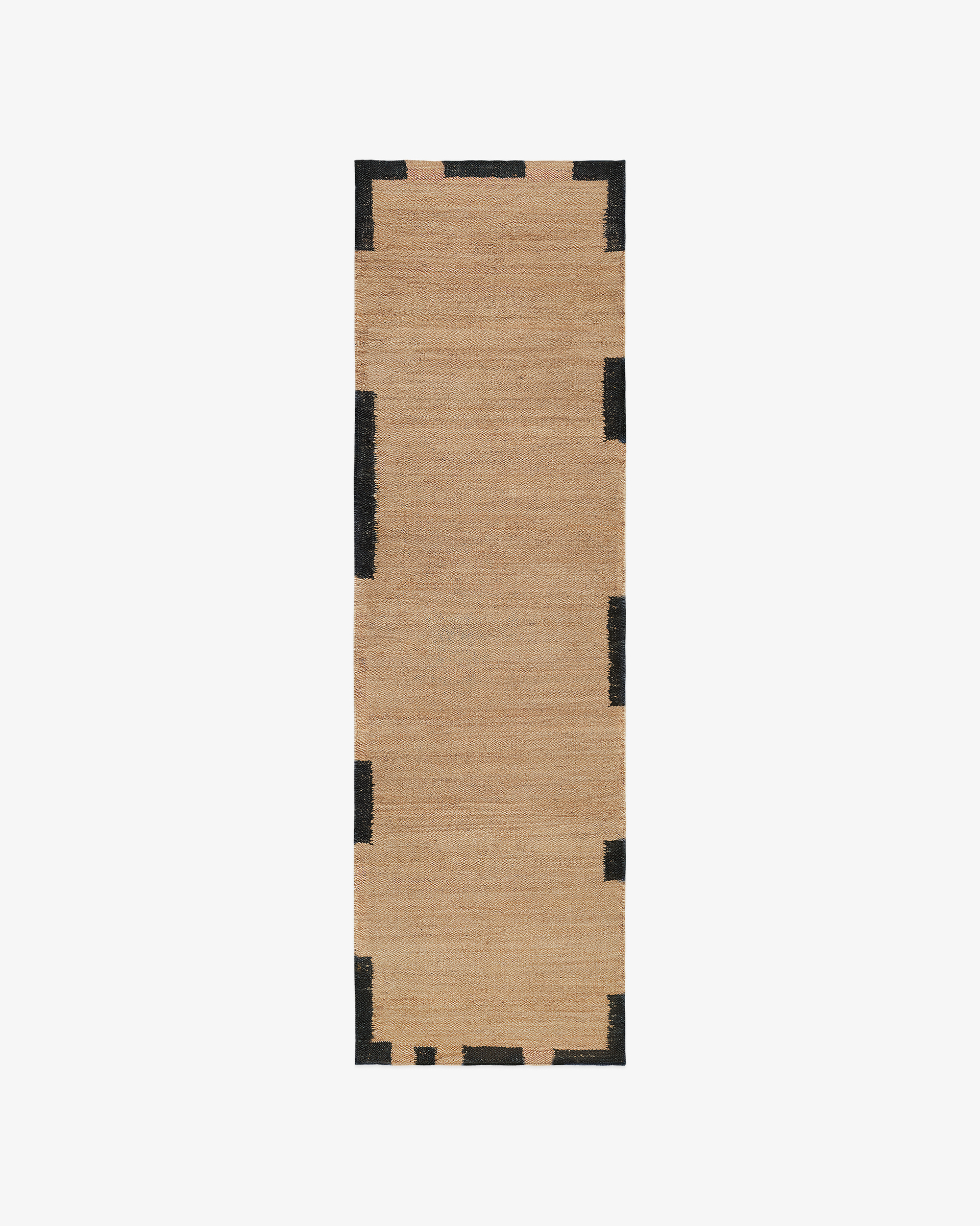 Nordic Knots Jute Edge Runner – Black 1