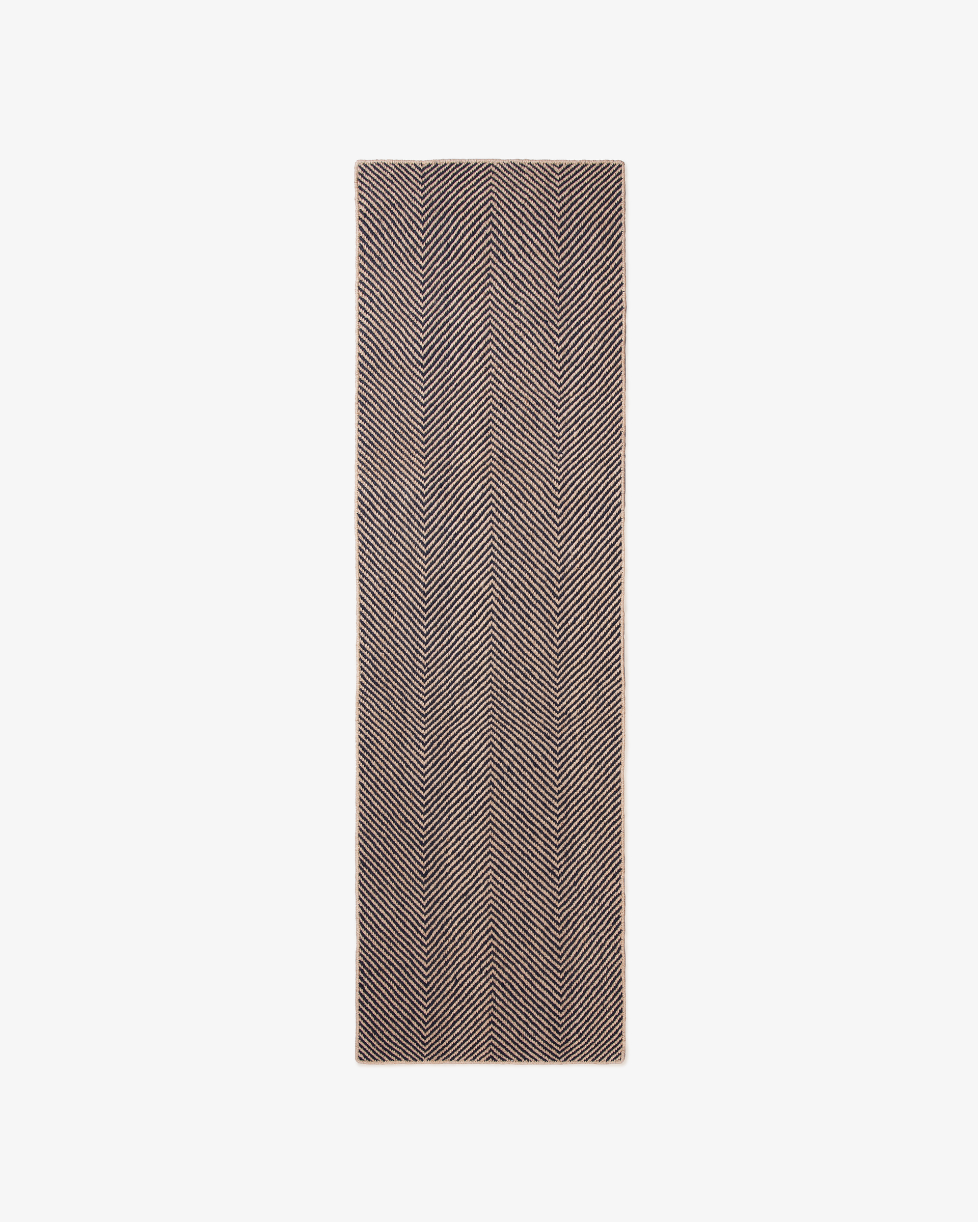 Nordic Knots Jute Herringbone Runner – Natural/Black 1