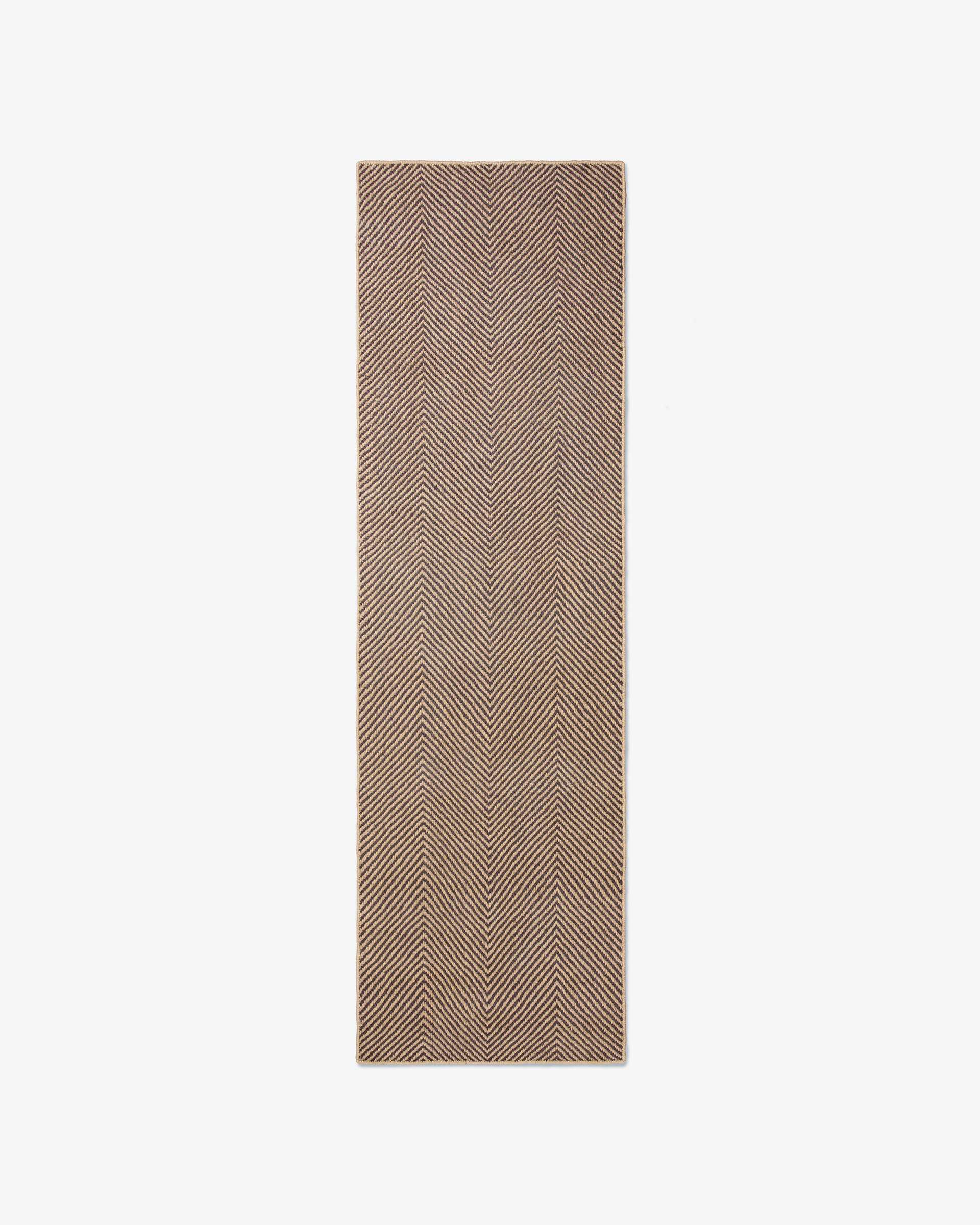 Nordic Knots Jute Herringbone Runner – Natural/Brown 1