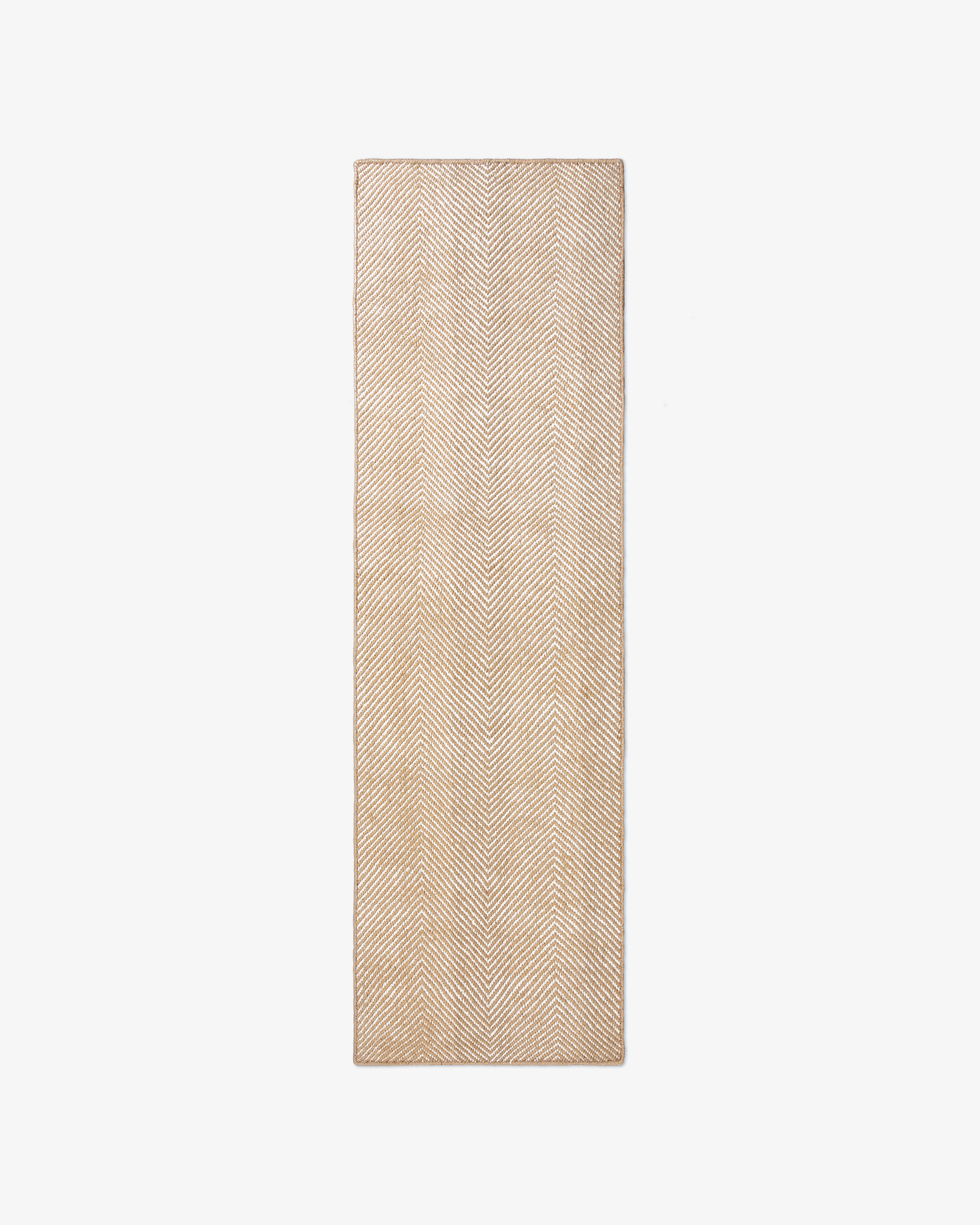 Nordic Knots Jute Herringbone Runner – Natural/Cream 1