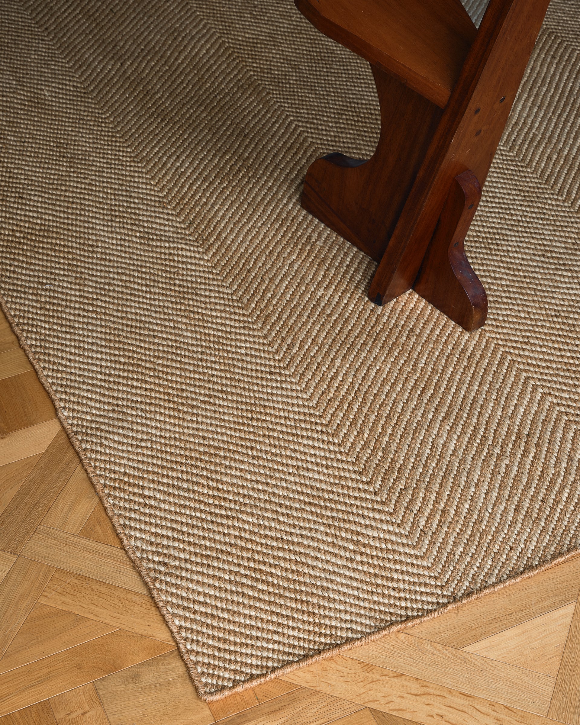 Nordic Knots Jute Herringbone Runner – Natural/Cream 2