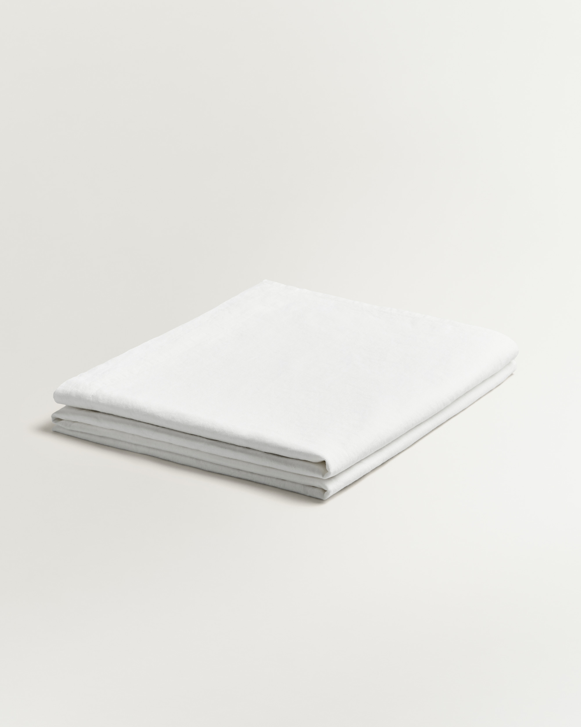 Nordic Knots Linen Blend Flat Sheet – Crisp White 1
