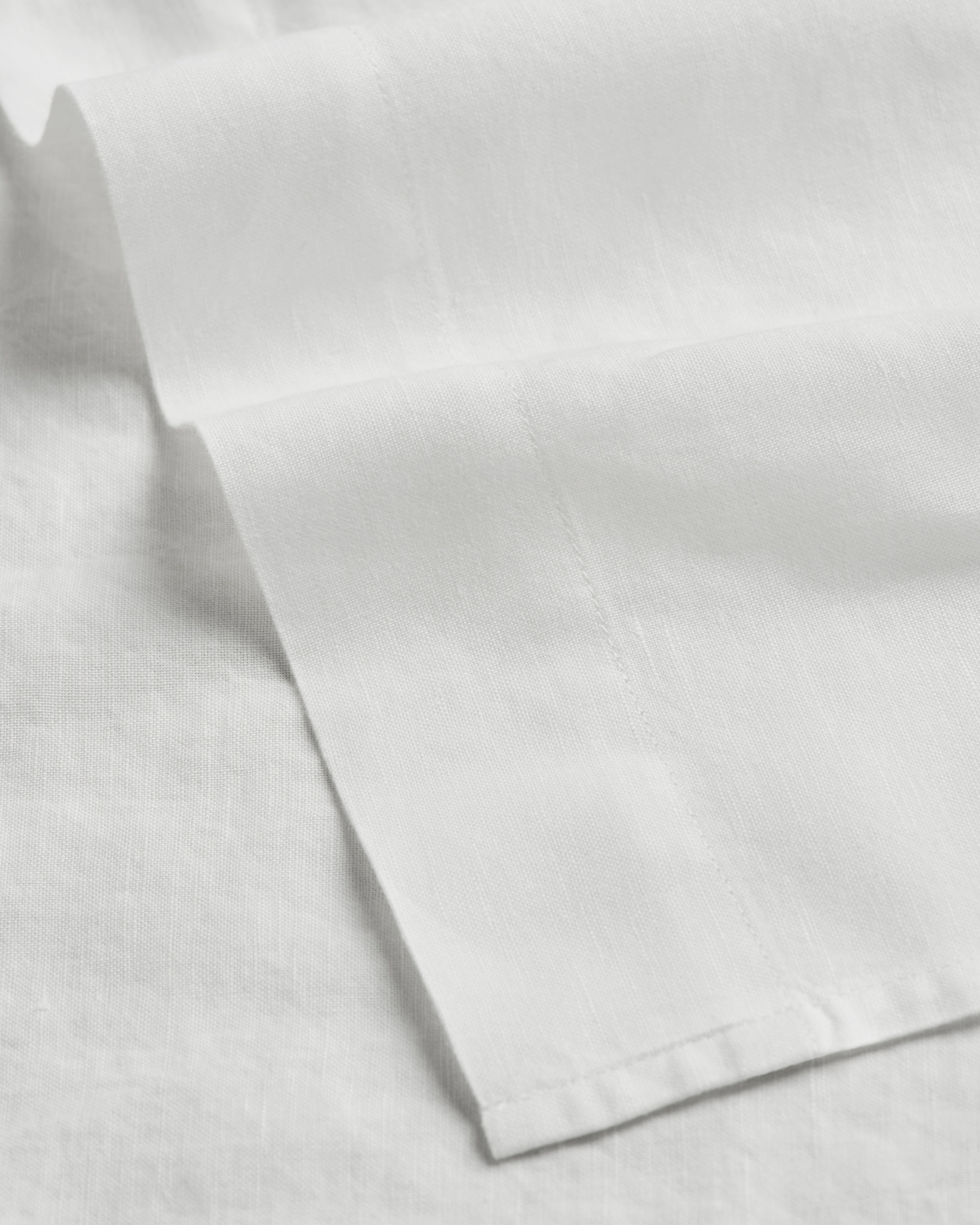 Nordic Knots Linen Blend Flat Sheet – Crisp White 2
