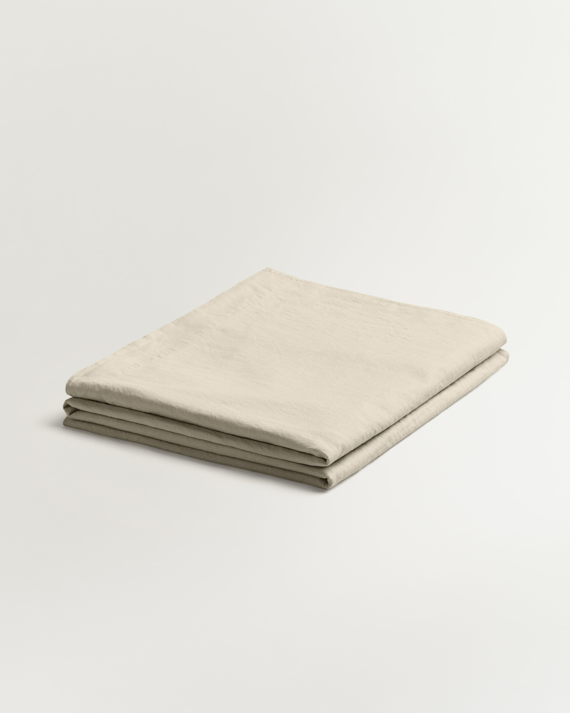 Nordic Knots Linen Blend Flat Sheet – Pale Sand 1