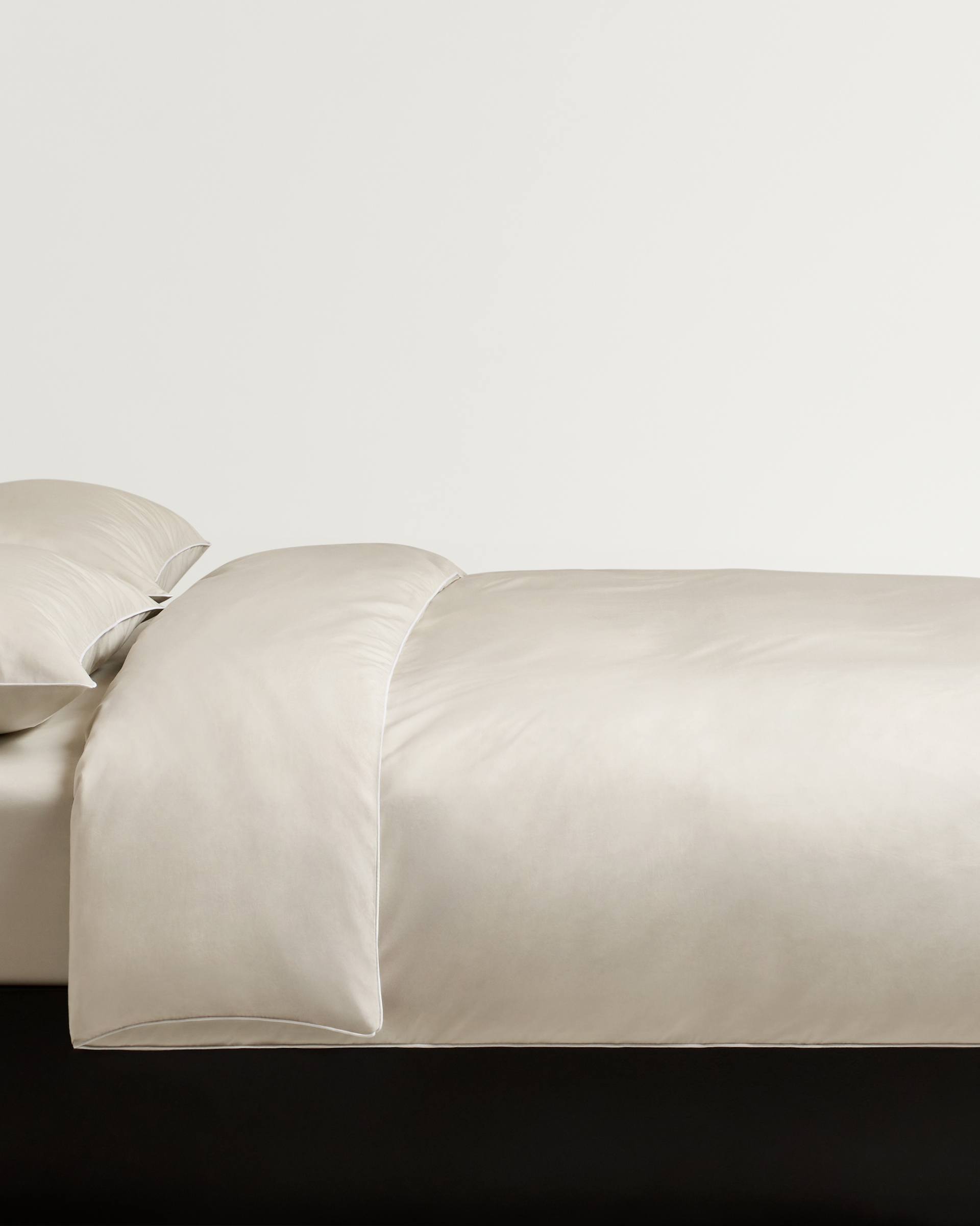 Nordic Knots Percale Duvet Cover – Sand/White 1
