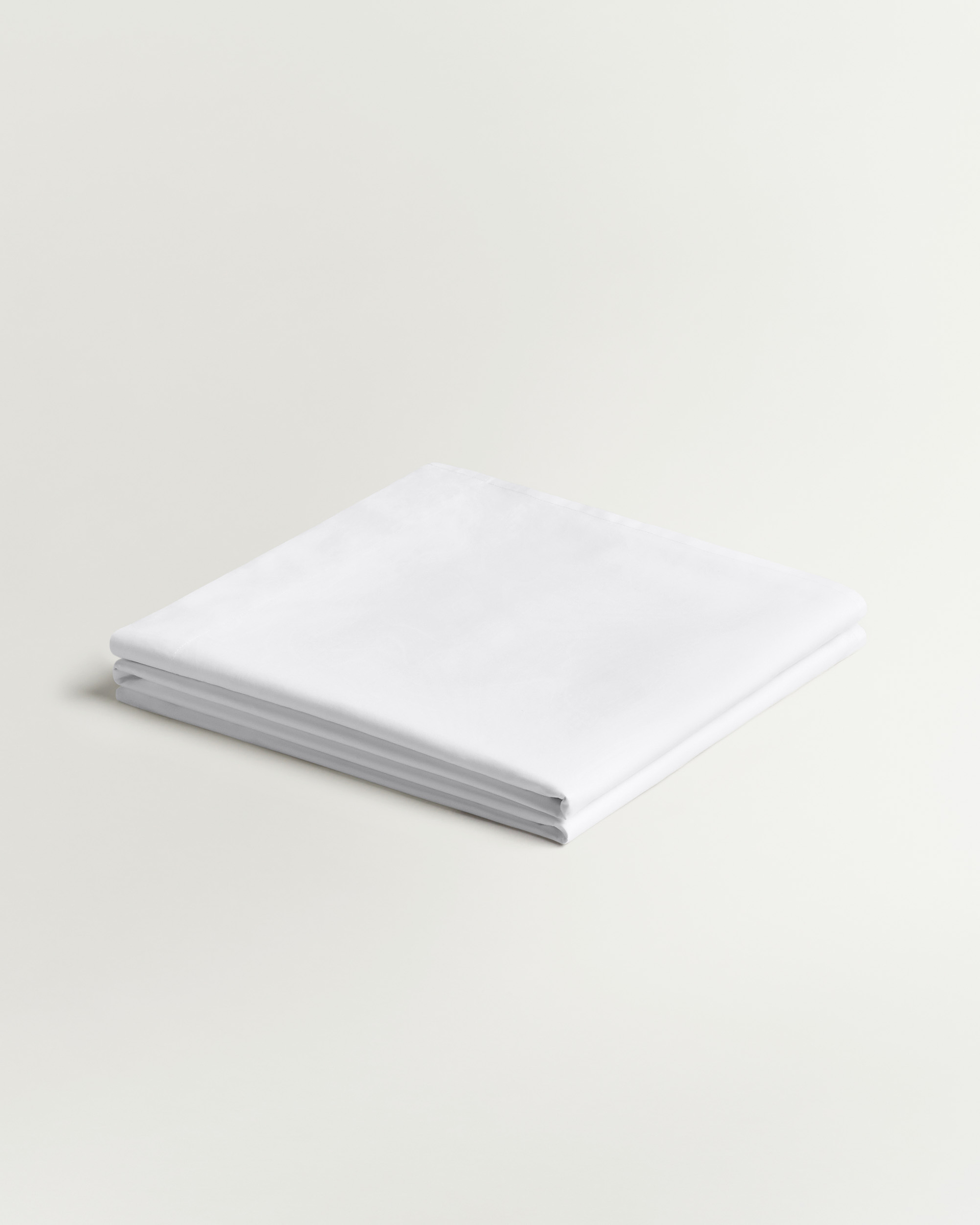 Nordic Knots Percale Flat Sheet – Crisp White 1
