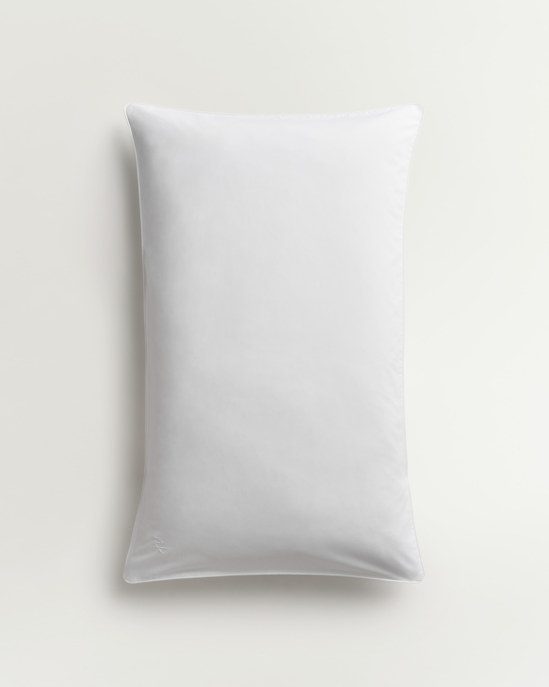 Nordic Knots Percale Pillow Case (Set of 2) – Crisp White/White 1