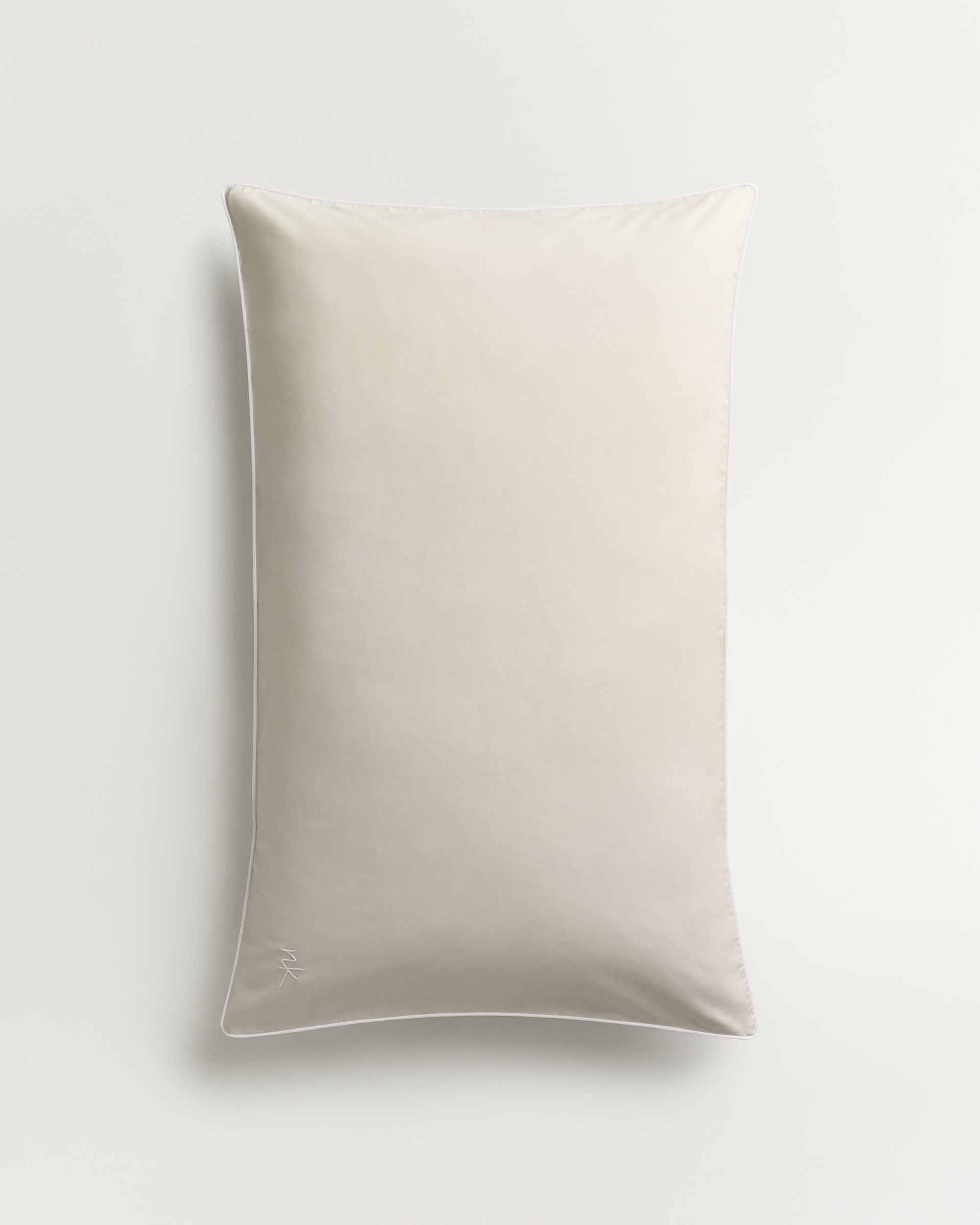 Nordic Knots Percale Pillow Case (Set of 2) – Sand/White 1