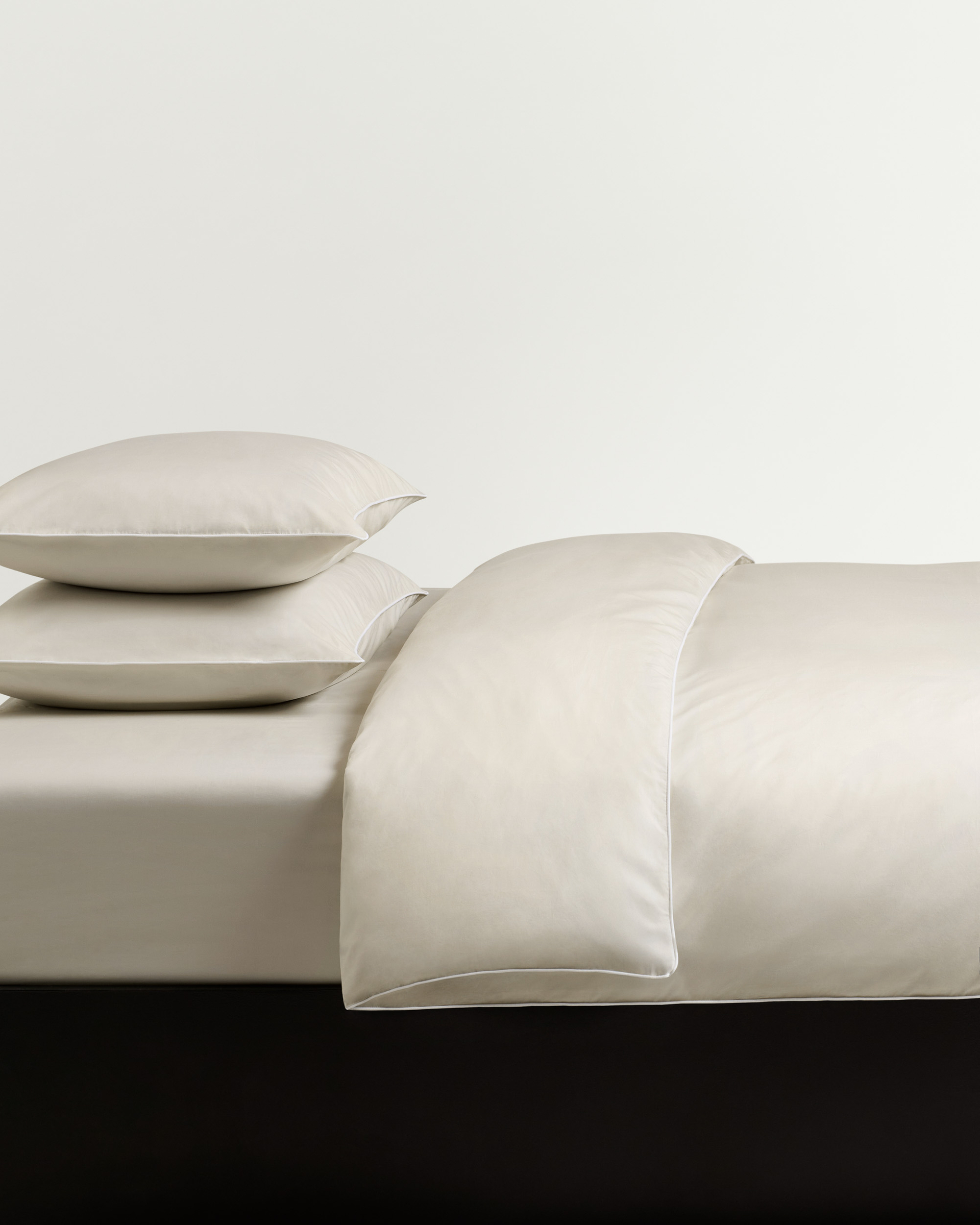 Nordic Knots Percale Pillow Case (Set of 2) – Sand/White 2
